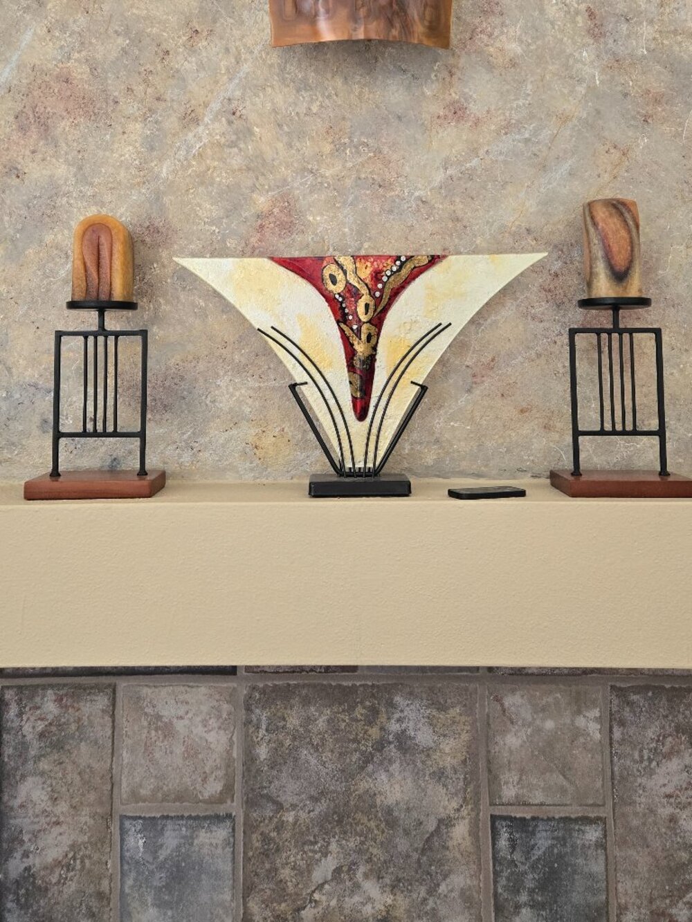 Arts&Crafts Style Candle Holders with Handmade Candles